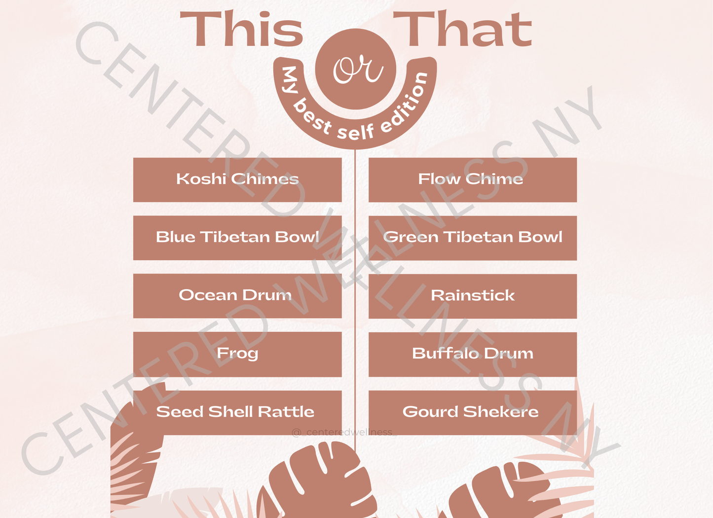 This or That: My Best Self Edition | Downloadable Resource for Sound Healer Workshops (Children & Adults)