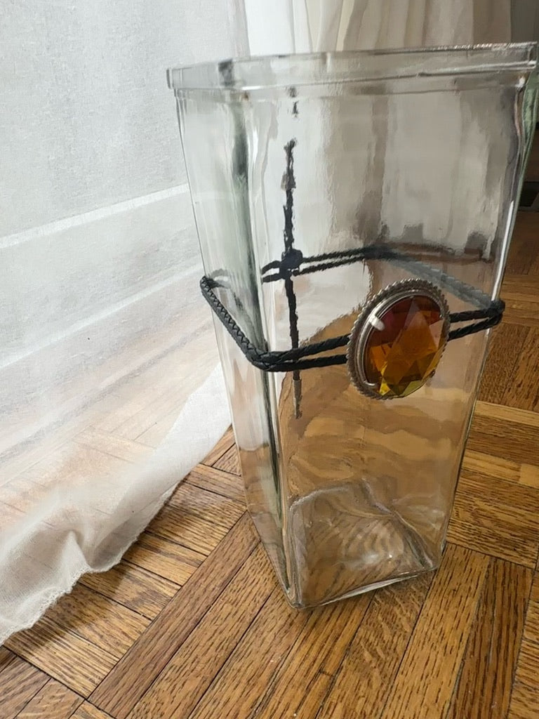 Ms. Bramble Vintage-Inspired Vase | Reclaimed Materials Crafted into Cross, Reflecting Strong Faith