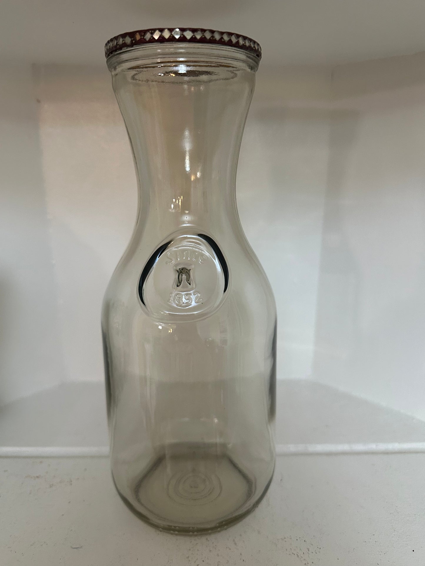 Vases with Personality Ms. Leela Om | Glass Vase with Mirrored Dharma Wheel Accessory, Honoring Sound Healing