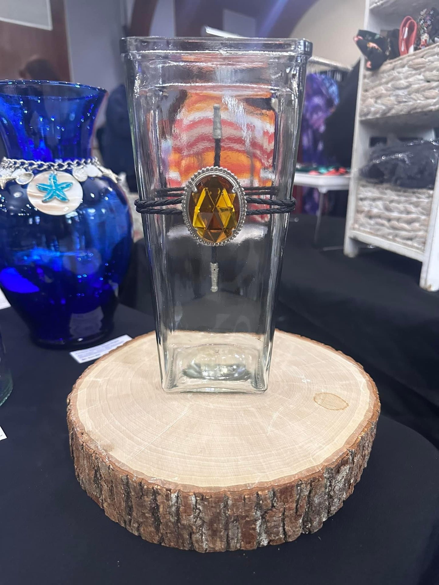 Ms. Bramble Vintage-Inspired Vase | Reclaimed Materials Crafted into Cross, Reflecting Strong Faith