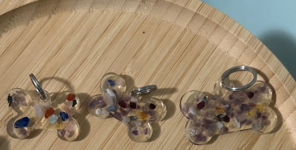 Gemstone Pet Tag/Keychain | Custom Cat & Dog Accessories