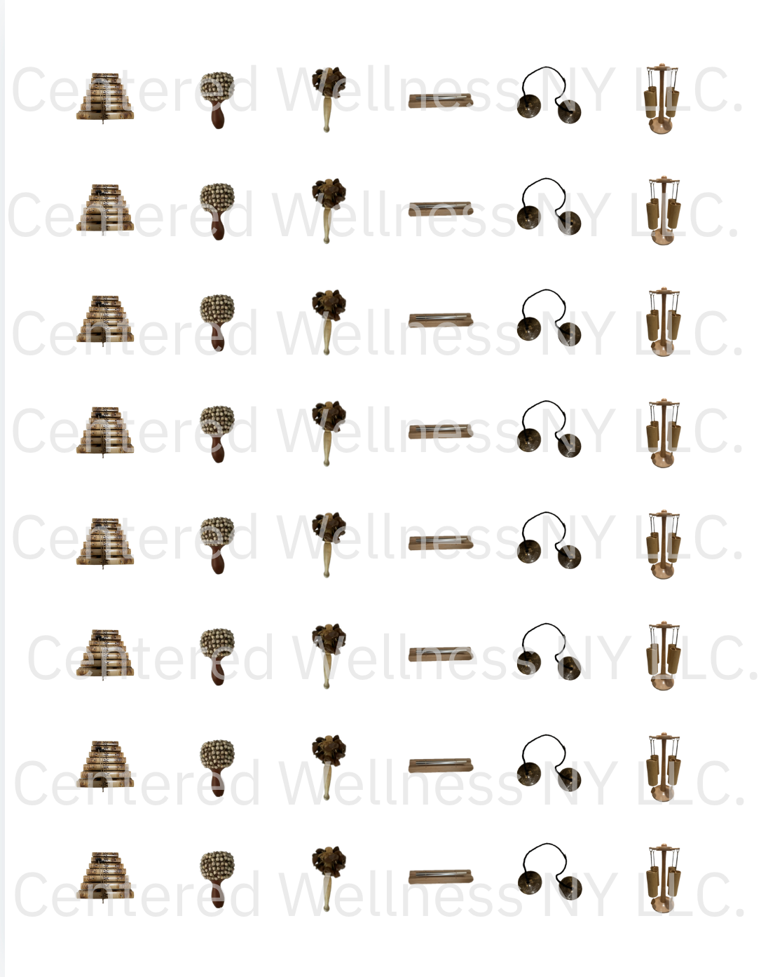 Printable Vibrational Sound Healing Instrument Stickers Sheet | Wellness & Meditation Accessories