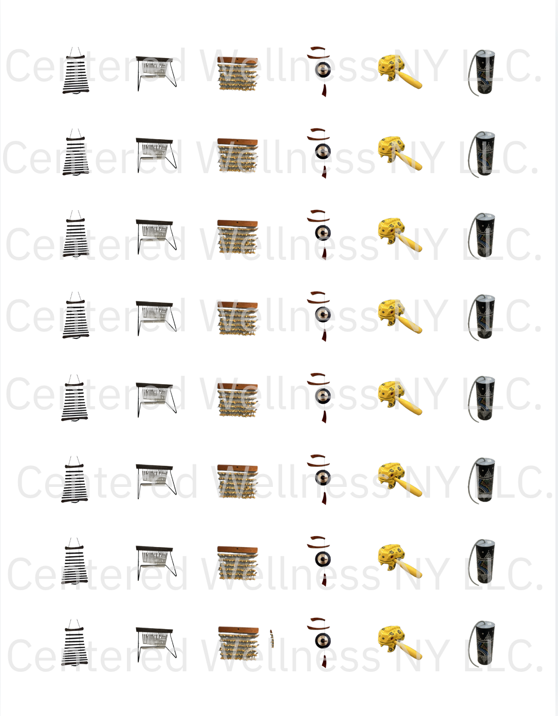 Printable Vibrational Sound Healing Instrument Stickers Sheet | Wellness & Meditation Accessories