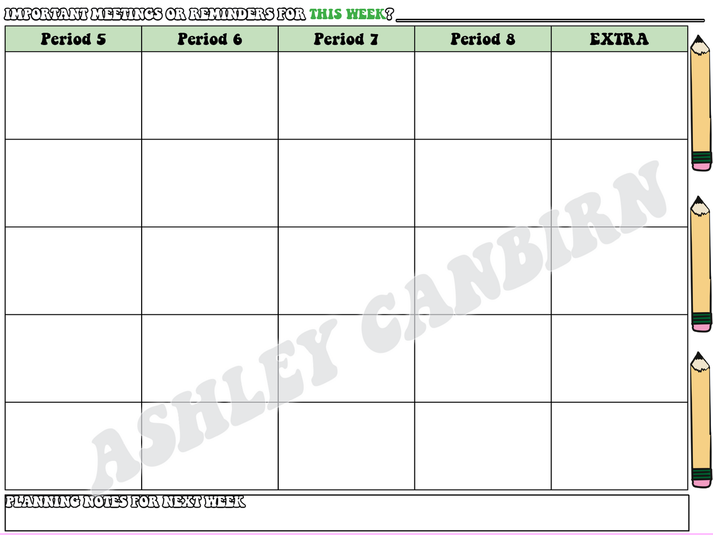 OVERJOYED! Undated Retro Special Education Teacher Planner | Wellness, School Safety & Attendance Organizer
