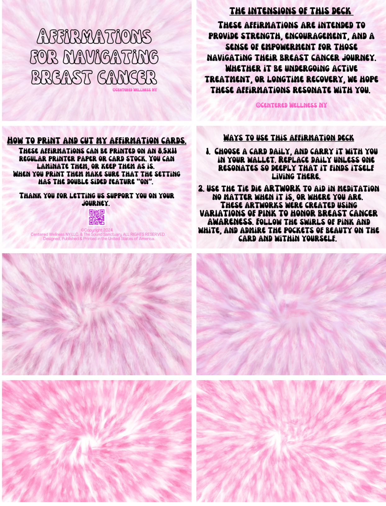 Healing Affirmation Cards for Breast Cancer Warriors | Strength, Hope & Resilience