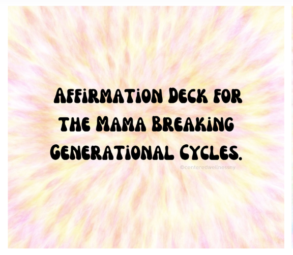Retro Tie-Dye Affirmation Cards for Moms | Breaking Generational Cycles Printable Gift