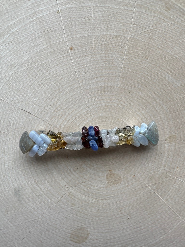 Gemstone French Barrettes | Handcrafted Hair Accessories with Natural Stones