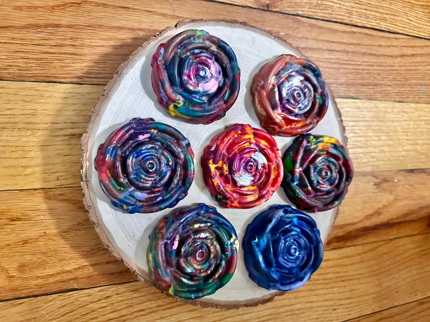 Upcycled Crayon Rainbow Rose | Eco-Friendly Art Crayon for Coloring & Creativity