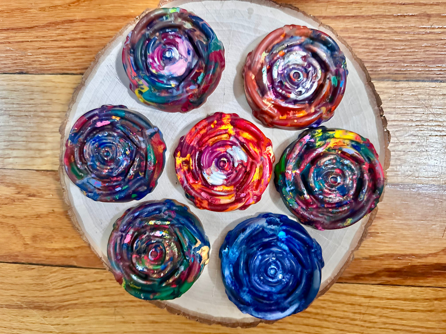 Upcycled Crayon Rainbow Rose | Eco-Friendly Art Crayon for Coloring & Creativity