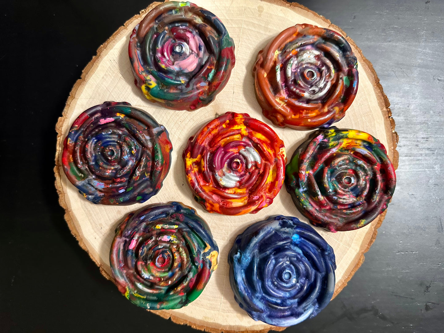 Upcycled Crayon Rainbow Rose | Eco-Friendly Art Crayon for Coloring & Creativity